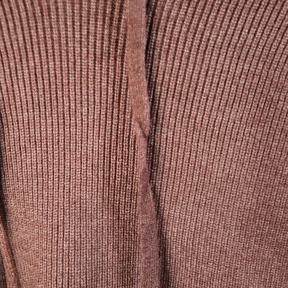 NWT Y2K Coffee Brown Ribbed Hoodie Sweater XL Fits M Cozy Softcore - Picture 6 of 14